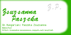 zsuzsanna paszeka business card